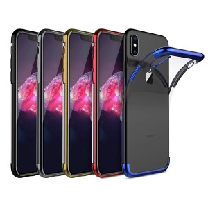iPhone X/XS Dört Köşe Lazer Silikon Kapak/Kılıf