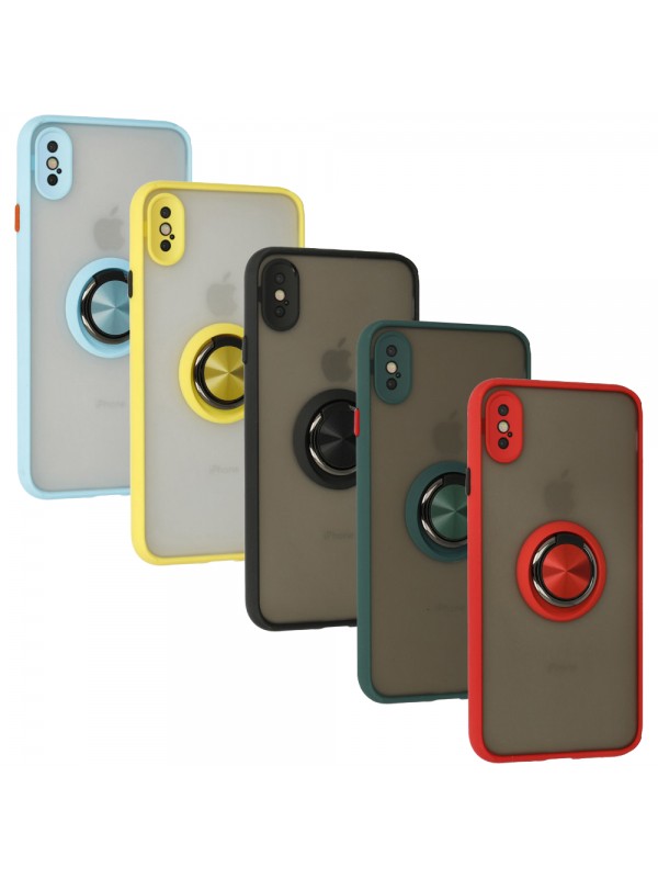 iPhone X / XS Kılıf Montrea Ring Yüzük Stantlı Kapak…