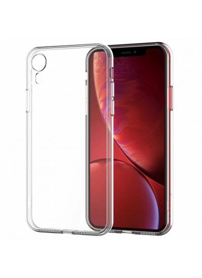 iPhone XR Kılıf FitCase Toz Koruma Tıpalı Şeffaf Arka Kapak