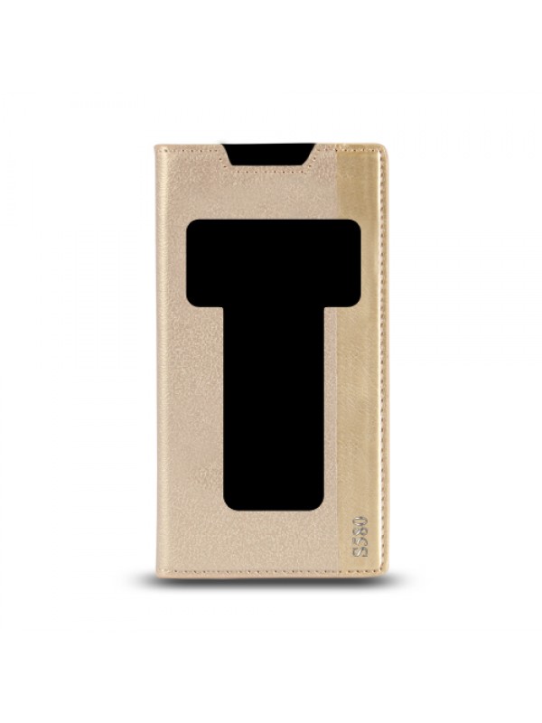 Lenovo S580 Gizli Mıknatıslı Pencereli Magnum Kılıf Gold…