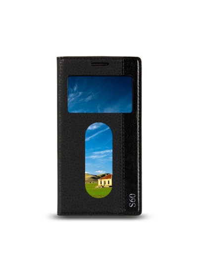 Lenovo S60 Gizli Mıknatıslı Pencereli Magnum Kılıf Siyah