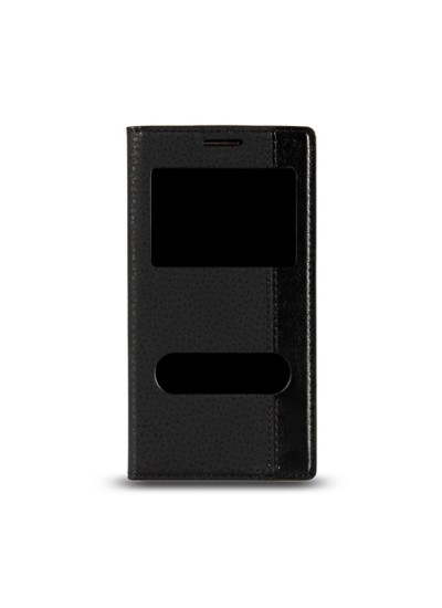 LG G2 Mini D610 Dkişli ve Gizli Mıknatslı Pencereli Magnum Kılıf Siyah
