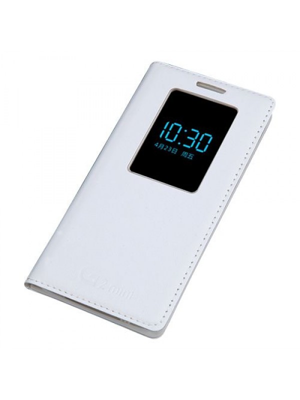 LG G2 Mini D610 Kılıf Dikişli Yan Kapaklı TPU - Beyaz…
