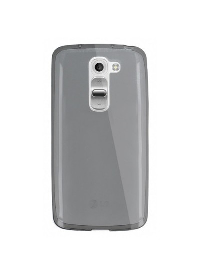 LG G2 Mini D610 Kılıf Soft Silikon Şeffaf-Siyah Arka Kapak