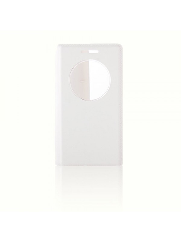 LG G3 BEAT (Mini) Dikişli Yan Kapaklı TPU Kılıf Beyaz…