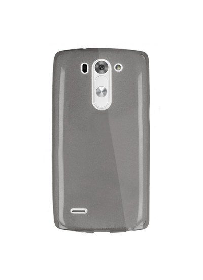 LG G3 BEAT (Mini) Kılıf Soft Silikon Şeffaf-Siyah Arka Kapak