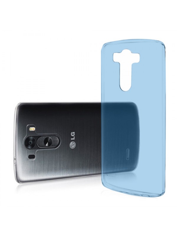 LG G4 Beat 5.2" Kılıf Soft Silikon Şeffaf-Mavi Arka Kapak…
