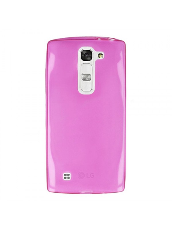 LG G4 Beat 5.2" Kılıf Soft Silikon Şeffaf-Pembe Arka Kapak…