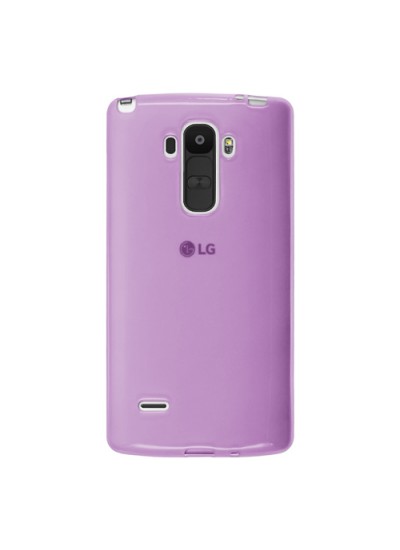 LG G4 Stylus Kılıf Soft Silikon Şeffaf-Pembe Arka Kapak