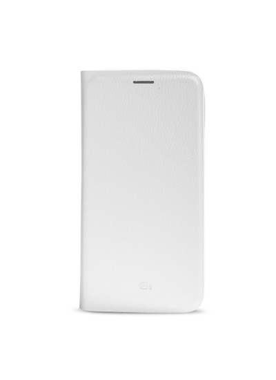 LG G5 H850 Yan Kapaklı Kartlıklı Kılıf Beyaz