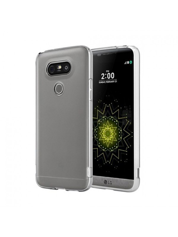 LG G5 Kılıf Soft Silikon Şeffaf-Siyah Arka Kapak…