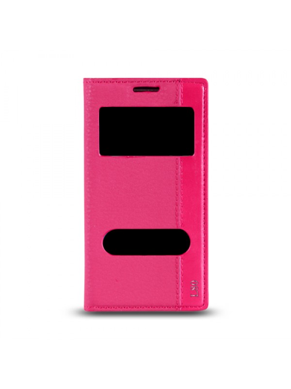 LG L80 Gizli Mıknatıslı Pencereli Magnum Kılıf Pembe…