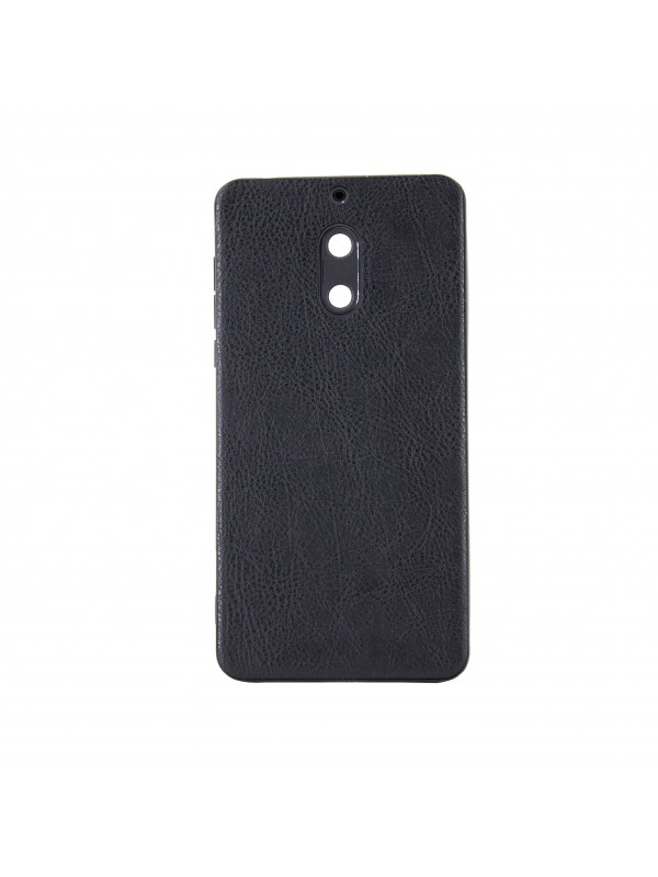Nokia 6 360 Derece Slim Premium Deri Görünümlü Silikon Kılıf Siyah…