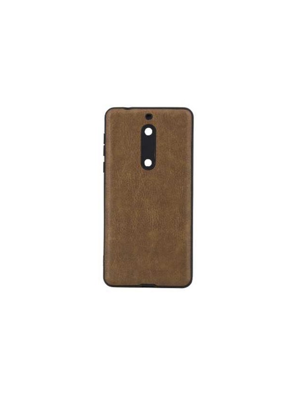 Nokia 6 360 Derece Slim Premium Deri Görünümlü Silikon Kılıf Taba…