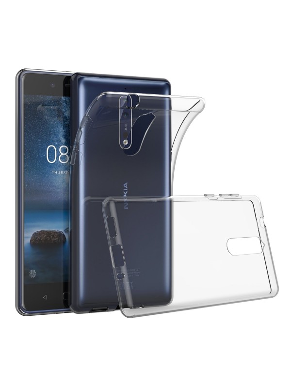 Nokia 8 Kılıf Soft Silikon Şeffaf Arka Kapak…