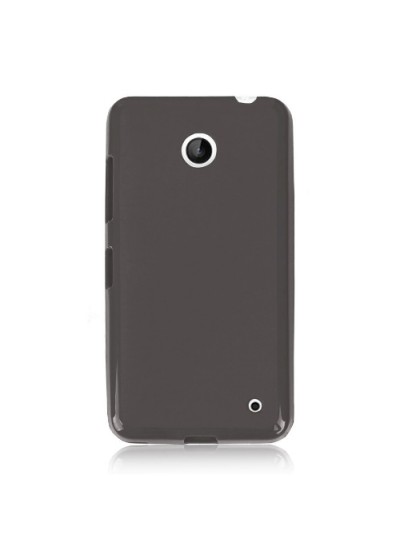 Nokia Lumia 630 Kılıf Soft Silikon Şeffaf-Siyah Arka Kapak
