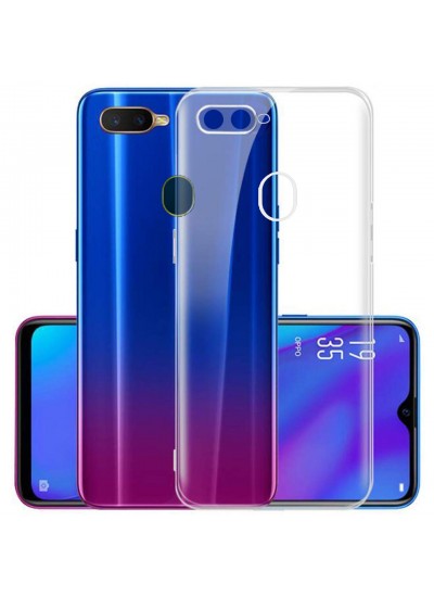 Oppo AX7 / Oppo A12 / Oppo A5s Kılıf FitCase Toz Koruma Tıpalı Arka Kapak Şeffaf