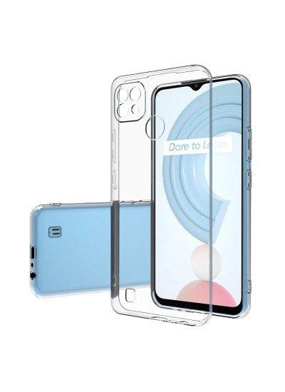 Realme C21 Kılıf Kamera Korumalı Silikon Şeffaf Arka Kapak