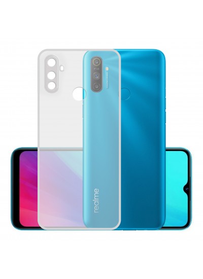 Realme C3 Kılıf FitCase Toz Koruma Tıpalı Şeffaf Arka Kapak