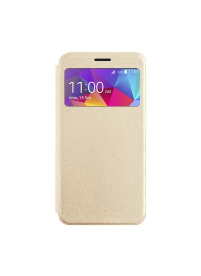 Samsung Core Prime (G360) Yan Kapaklı TPU Kılıf Krem