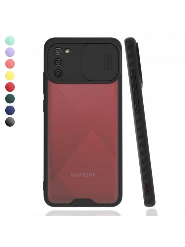 Samsung Galaxy A02s Kılıf Kamera Koruma Kapaklı Platin Matte Silikon Ar…
