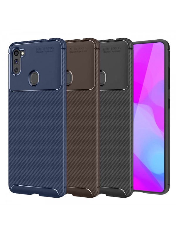 Samsung Galaxy A11 (A115) Kılıf Focus Carbon Desen Silikon Arka Kapak…