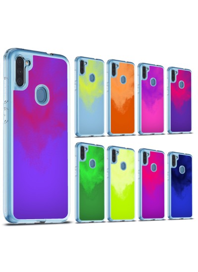 Samsung Galaxy A11 (A115) Kılıf Neon Likit Silikon Arka Kapak