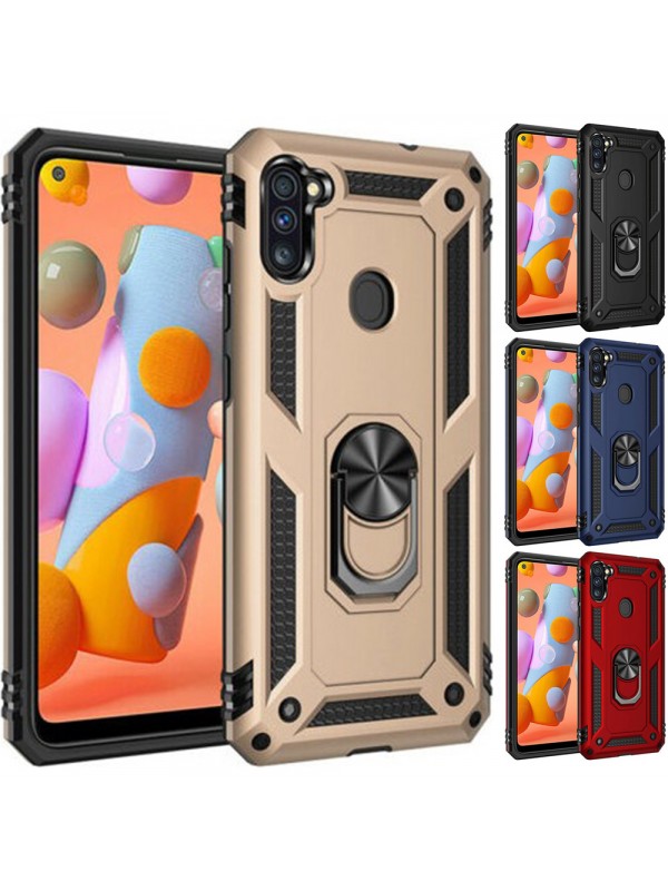 Samsung Galaxy A11 / M11 Kılıf Panzer Ring Tam Koruma Arka Kapak…