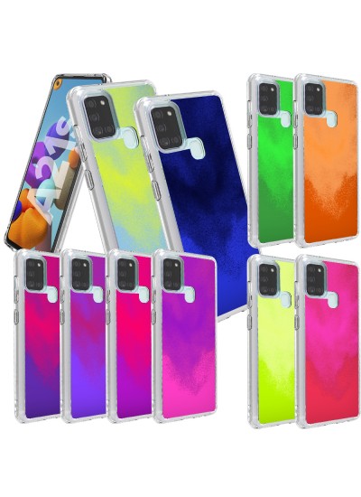 Samsung Galaxy A21s Kılıf Neon Likit Silikon Arka Kapak