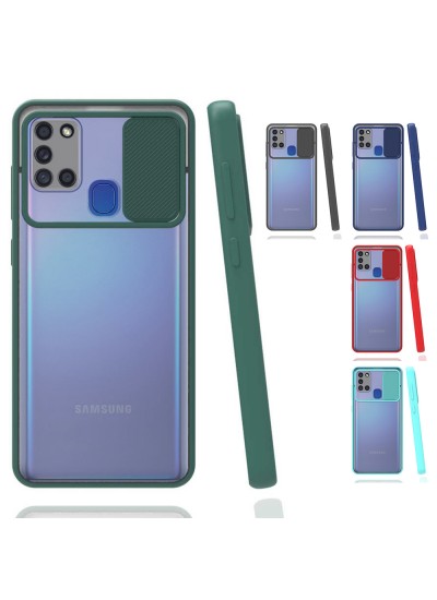 Samsung Galaxy A21s Kılıf Palm Kamera Koruma Kapaklı Silikon