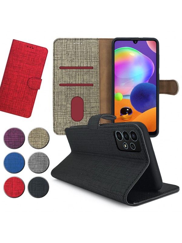 Samsung Galaxy A23 Kılıf FitCase Fabric Kapaklı Cüzdanlı…