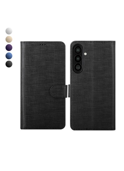 Samsung Galaxy A25 Kılıf FitCase Fabric Kapaklı Cüzdanlı