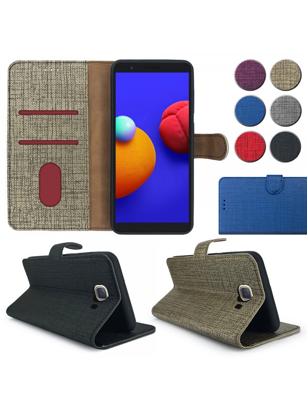 Samsung Galaxy A3 2017 (A320) Kılıf FitCase Fabric Kapaklı Cüzdanlı…