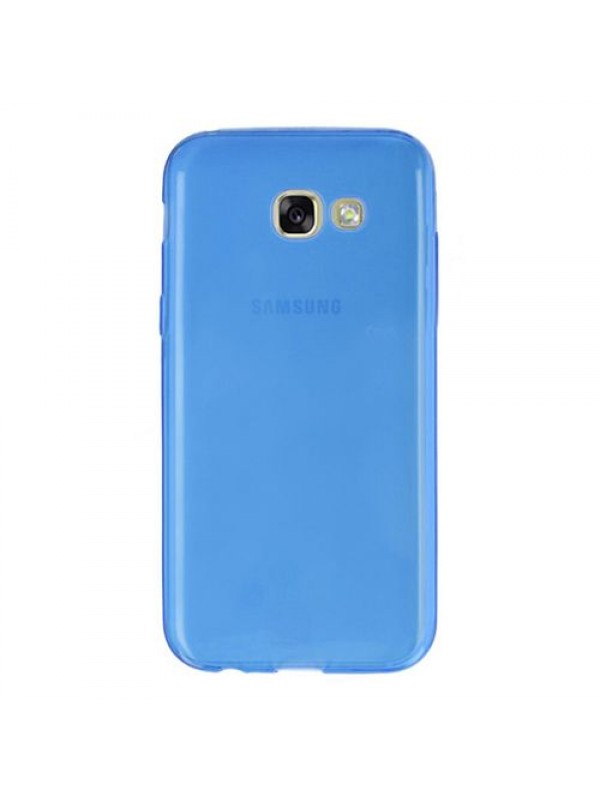 Samsung Galaxy A3 2017 (A320) Kılıf Soft Silikon Şeffaf-Mavi Arka K…