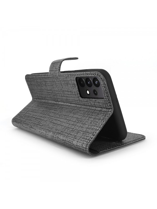 Samsung Galaxy A32 (A325) Kılıf FitCase Fabric Kapaklı Cüzdanlı…