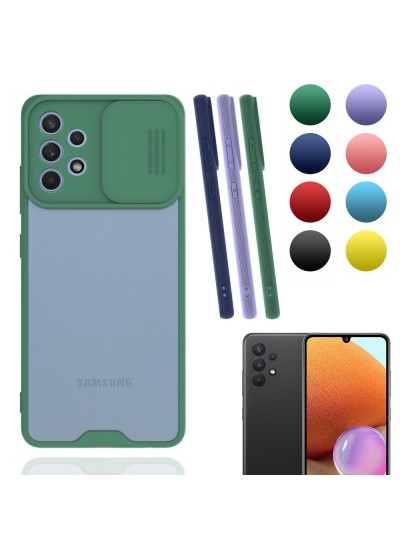 Samsung Galaxy A32 Kılıf Kamera Koruma Kapaklı Platin Matte Silikon Arka Kapak