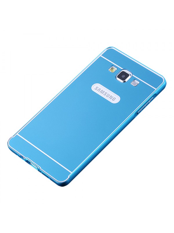 Samsung Galaxy A5 0,7 mm Metal Bumper Arka Koruma Kapaklı Mavi…