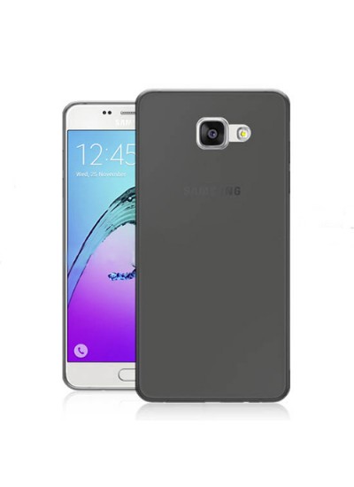 Samsung Galaxy A5 2016 (A510) Kılıf Soft Silikon Şeffaf-Siyah Arka Kapak