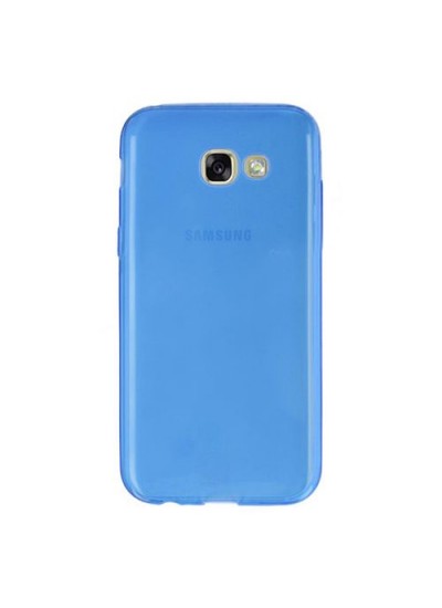 Samsung Galaxy A5 2017 (A520) Kılıf Soft Silikon Şeffaf-Mavi Arka Kapak