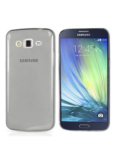 Samsung Galaxy A5 (A500) Kılıf Soft Silikon Şeffaf-Siyah Arka Kapak