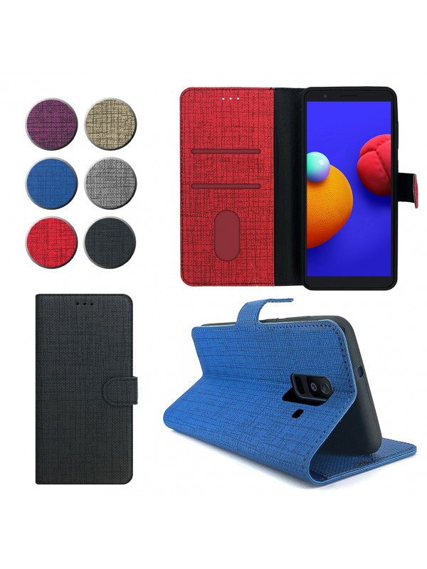 Samsung Galaxy A6 Plus (A605) Kılıf FitCase Fabric Kapaklı Cüzdanlı…
