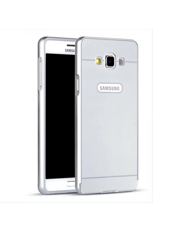 Samsung Galaxy A7 0,7 mm Metal Bumper Arka Koruma Kapaklı Gri…