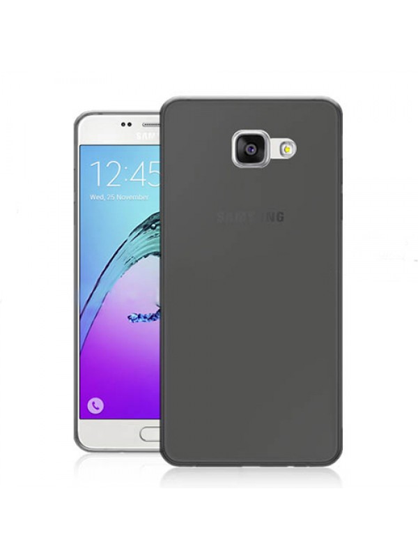 Samsung Galaxy A7 2016 (A710) Kılıf Soft Silikon Şeffaf-Siyah Arka Kapa…