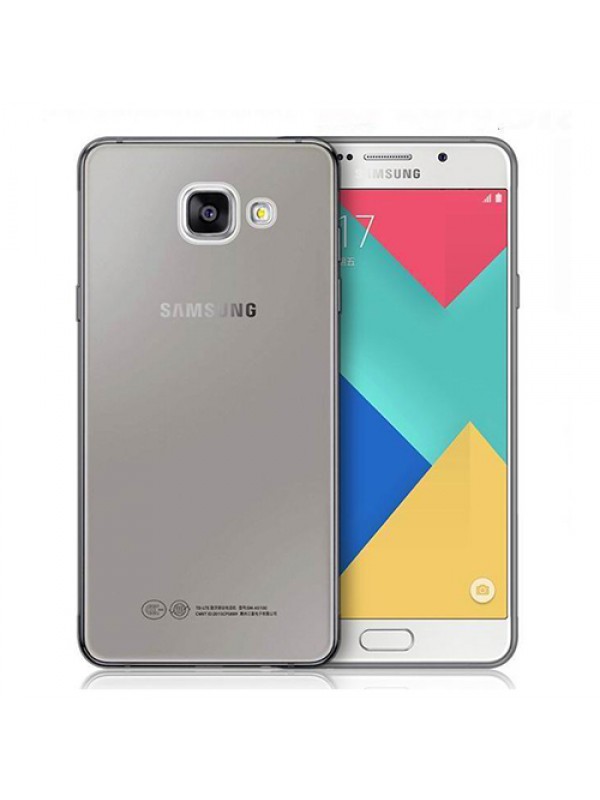 Samsung Galaxy A9 (A9000) Kılıf Soft Silikon Şeffaf-Siyah Arka Kapak…