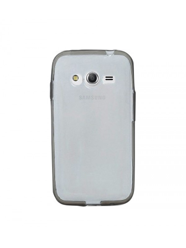 Samsung Galaxy Ace 4 (G313) Kılıf Soft Silikon Şeffaf-Siyah Arka Kapak…