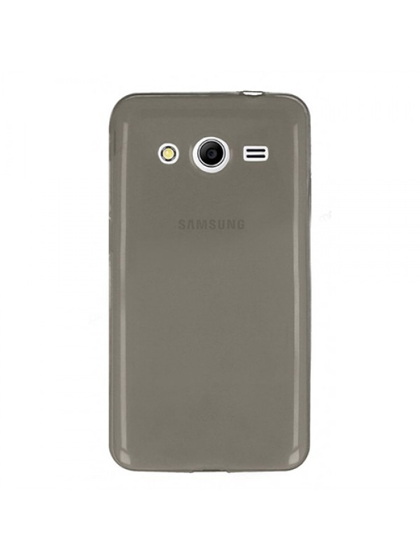 Samsung Galaxy Core 2 (G355) Kılıf Soft Silikon Şeffaf-Siyah Arka Kapak…