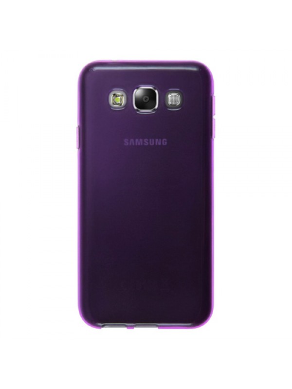 Samsung Galaxy E5 (E500) Kılıf Soft Silikon Şeffaf-Pembe Arka Kapak…