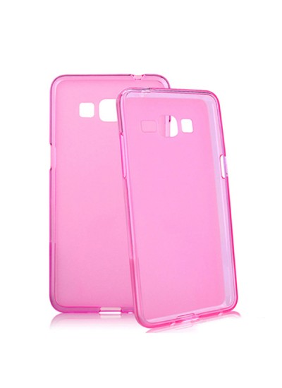 Samsung Galaxy Grand 2 (G7100) Kılıf Soft Silikon Şeffaf-Pembe Arka Kapak