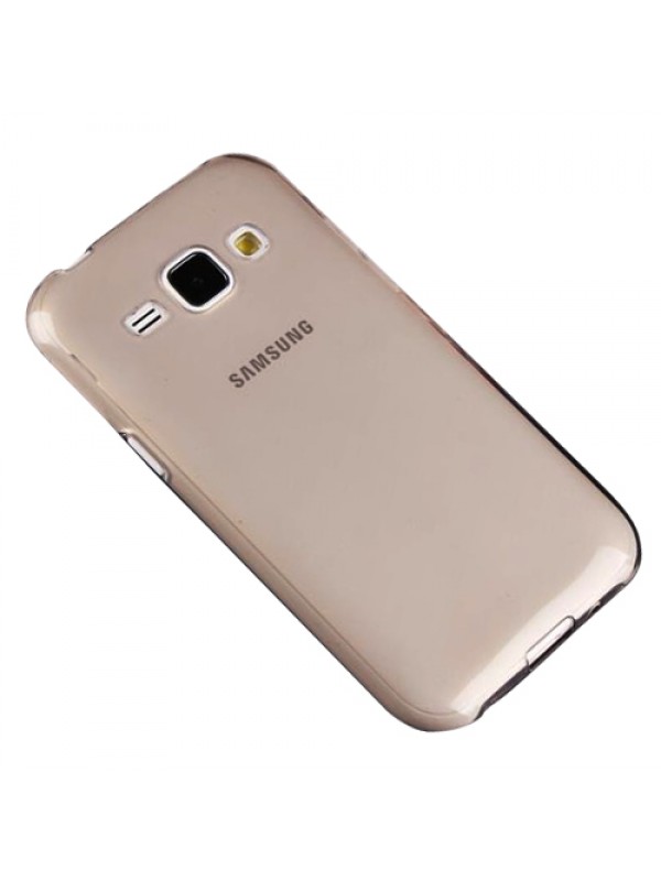 Samsung Galaxy J1 (J100) Kılıf Soft Silikon Şeffaf-Siyah Arka Kapak…