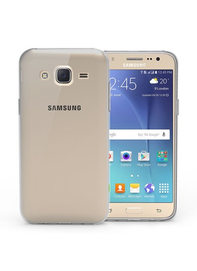 Samsung Galaxy J2 2016 (J210) Kılıf Soft Silikon Şeffaf-Siyah Arka Kapak